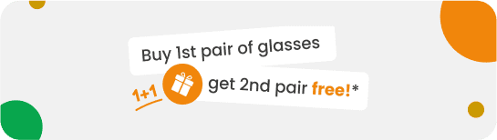 Buy 1st pair of glasses get 2nd pair free - graphic