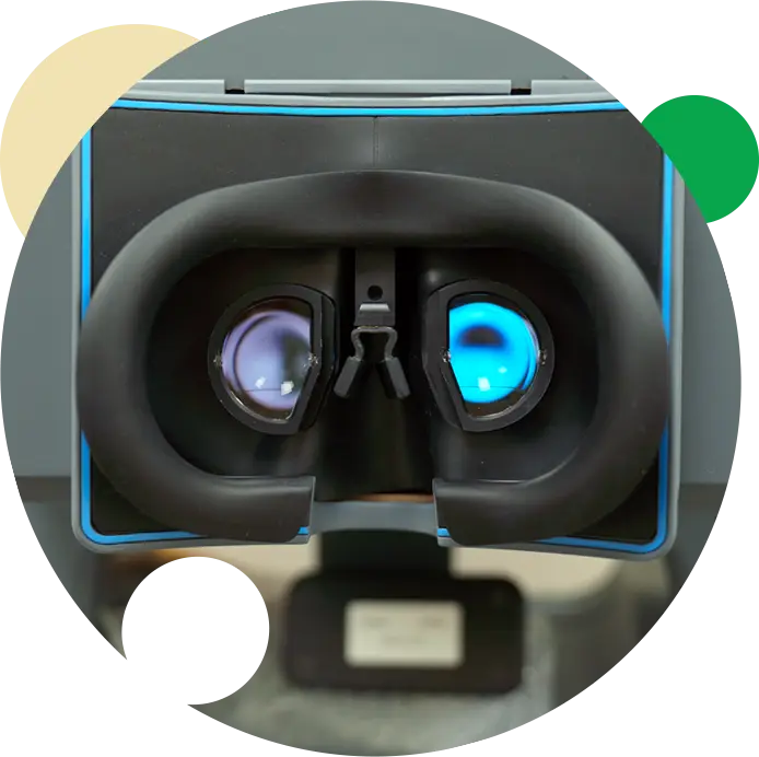 Eye exam machine. Eye exam machine.